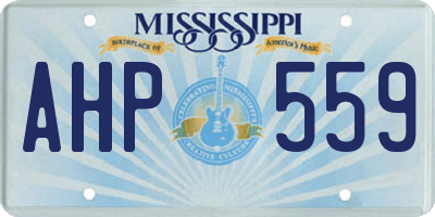 MS license plate AHP559