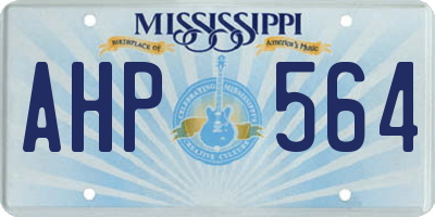 MS license plate AHP564