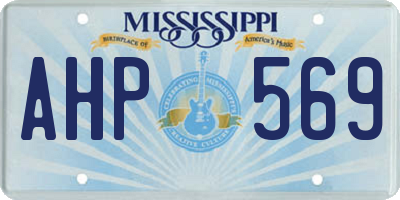 MS license plate AHP569