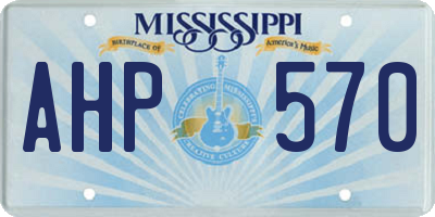 MS license plate AHP570