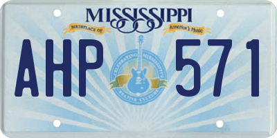 MS license plate AHP571
