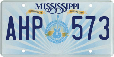 MS license plate AHP573