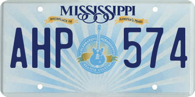MS license plate AHP574