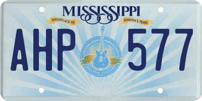 MS license plate AHP577