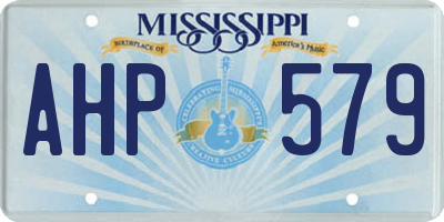 MS license plate AHP579