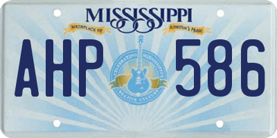 MS license plate AHP586