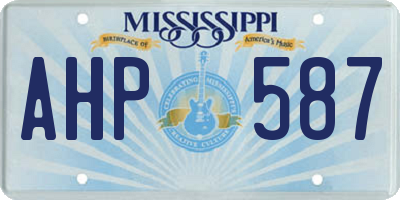 MS license plate AHP587
