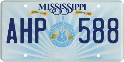 MS license plate AHP588