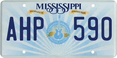 MS license plate AHP590