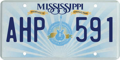 MS license plate AHP591