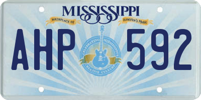MS license plate AHP592