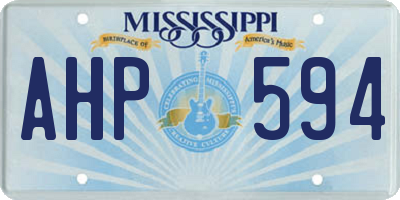 MS license plate AHP594