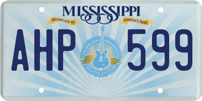 MS license plate AHP599
