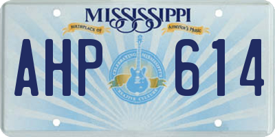 MS license plate AHP614