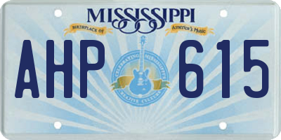 MS license plate AHP615