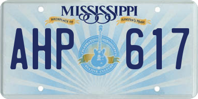 MS license plate AHP617