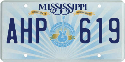 MS license plate AHP619