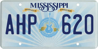 MS license plate AHP620