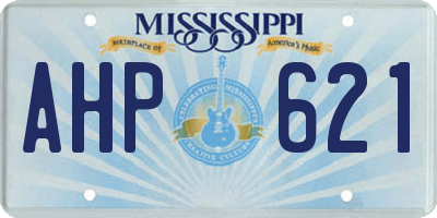 MS license plate AHP621