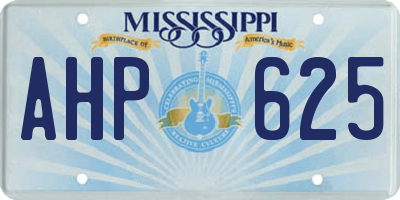 MS license plate AHP625
