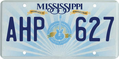 MS license plate AHP627