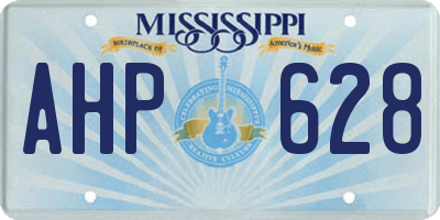 MS license plate AHP628