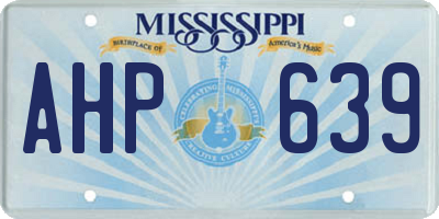 MS license plate AHP639