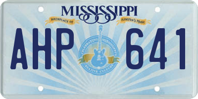 MS license plate AHP641