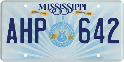 MS license plate AHP642