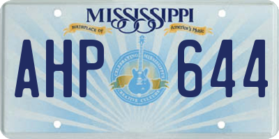 MS license plate AHP644