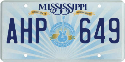 MS license plate AHP649