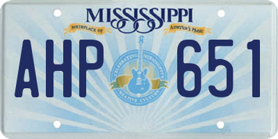 MS license plate AHP651