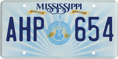 MS license plate AHP654