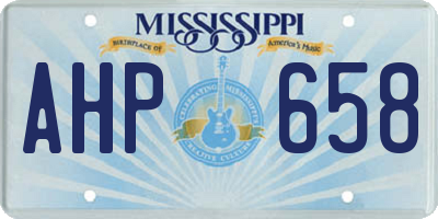 MS license plate AHP658