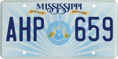 MS license plate AHP659