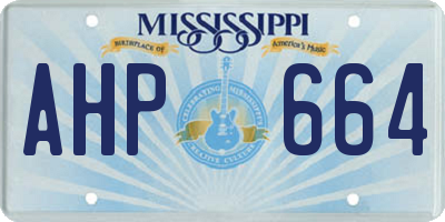 MS license plate AHP664