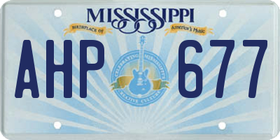 MS license plate AHP677