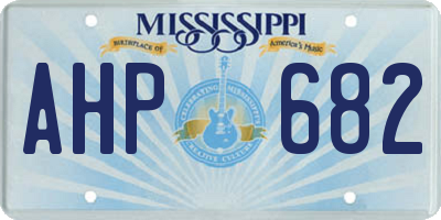 MS license plate AHP682