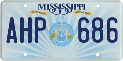 MS license plate AHP686