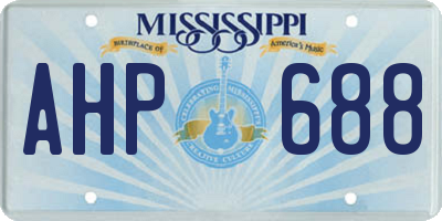 MS license plate AHP688