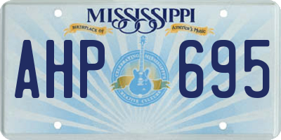 MS license plate AHP695
