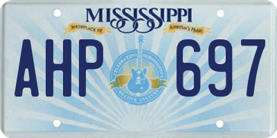 MS license plate AHP697