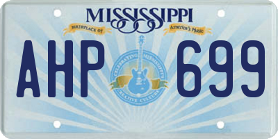 MS license plate AHP699