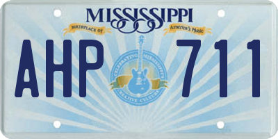 MS license plate AHP711