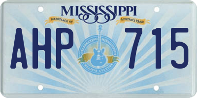 MS license plate AHP715