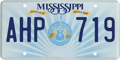 MS license plate AHP719