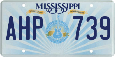 MS license plate AHP739
