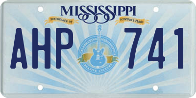MS license plate AHP741