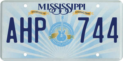 MS license plate AHP744