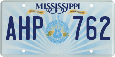 MS license plate AHP762